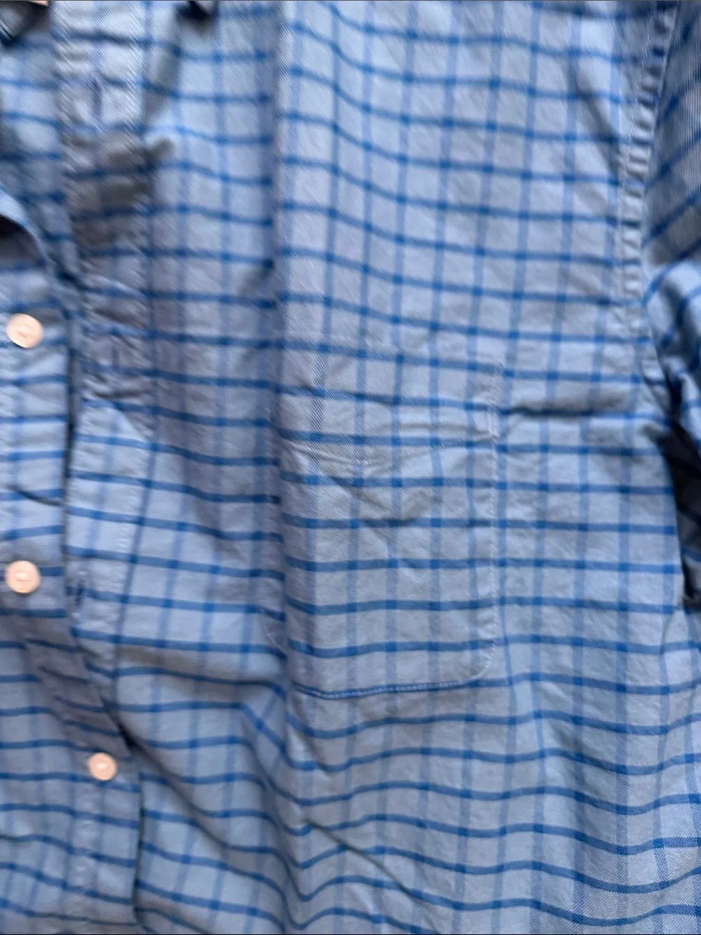 J. Crew Men’s Blue Windowpane Button-Down Slim Fit Shirt - Size XL